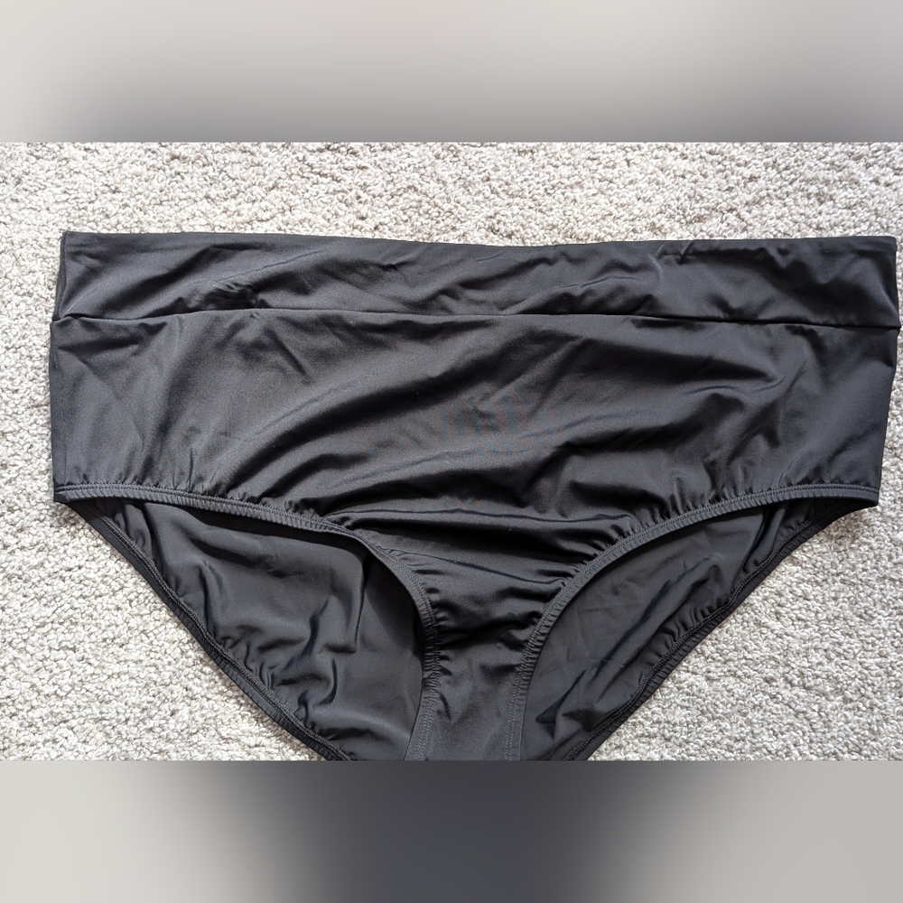 NWOT, Bal Harbour, Black, High-waisted, Swim Bottom - Ladies Size 2X